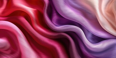 Obraz premium Abstract Texture of Pink, Purple and Beige Gradient Silk Fabric