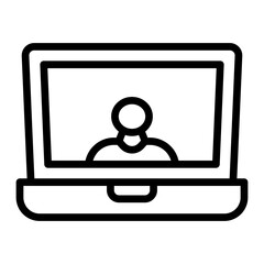 VideoCall Vector Line Icon