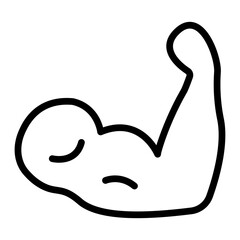 Strong Vector Line Icon