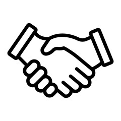 Handshake Vector Line Icon