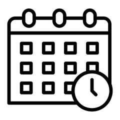 Schedule Vector Line Icon