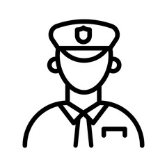 Police officer vector icon