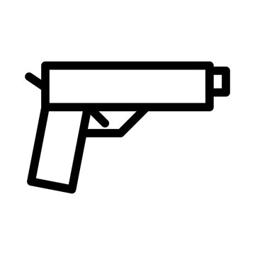 recommend clip art: Pistol Gun outline Icon