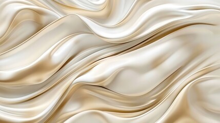 A mesmerizing liquid design with smooth swirls and lines in neutral shades of ivory, beige, and light taupe, mimicking the appearance of flowing water and creating a serene, sophisticated atmosphere.
