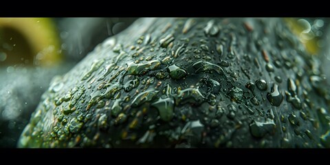 Ripe and Ready Close-Up of a Succulent Avocado, Avocado close-up, Ripe avocado, Succulent avocado, Fresh avocado photo