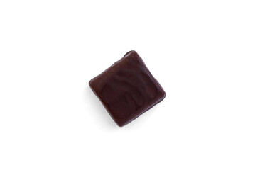 Halva sweets in chocolate isolated on white background.