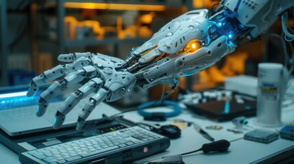 Advanced Prosthetics: Utilizing robotics and AI to design prosthetic limbs that replicate natural motions, enhancing life quality for amputees through advanced technological innovations.
