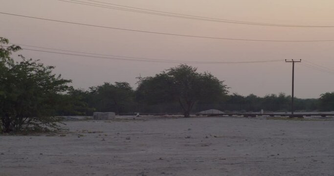 Dusk over desert of Riffa
