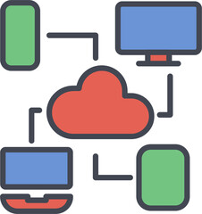 Cloud Computing Vector Icon
