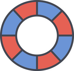 Obraz premium Life Preserver Vector Icon