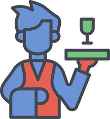 Waiter Vector Icon