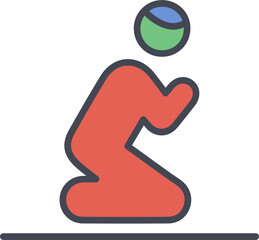 Offering Prayer Vector Icon