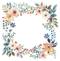 PNG Flower berry border pattern backgrounds wreath.