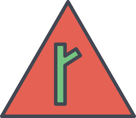 Road Sign Vector Icon