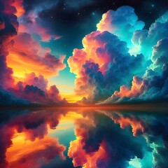 Celestial Dreamscape Reflection.
