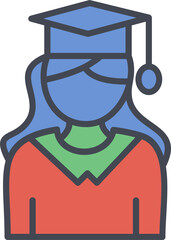 Female Graduate Vector Icon