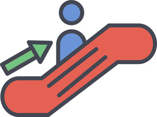 Escalator Vector Icon