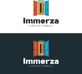Modern logo design with various doors