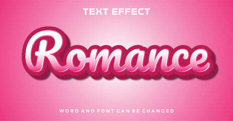 Romance editable text effect