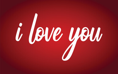 I love you, brush calligraphy with doodle heart. I love you, card concept for wedding or valentine's day t-shirt print design. Vector illustration