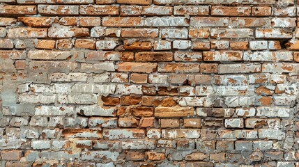 Obraz premium vintage brick wall background The remains of old cement 