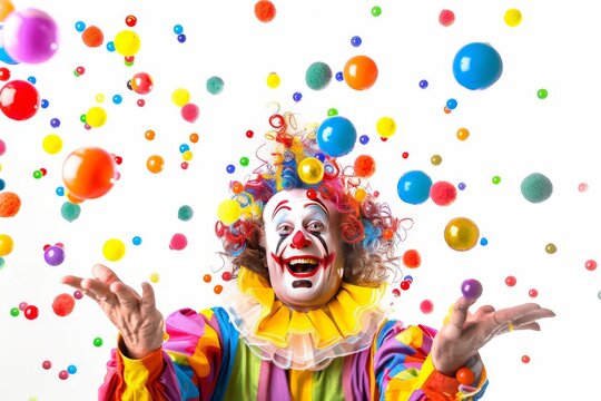 juggling clown an energetic