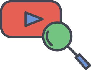 YouTube Search Vector Icon