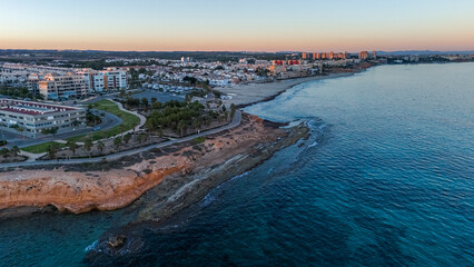 Aerial view of Mil Palmeras, Pilar de la Horadada, Alicante, Spain