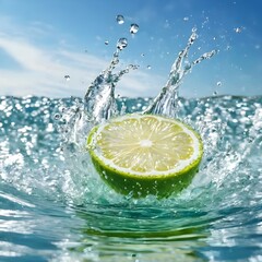 splashing lime