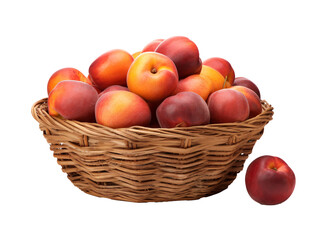 a basket of peaches and a small one