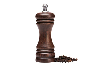 a pepper mill and some peppercorns