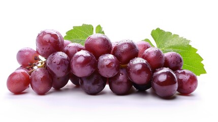 Fototapeta premium Red Grape fruit on white background