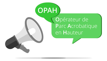 Mégaphone OPAH - Opérateur de Parc Acrobatique en Hauteur