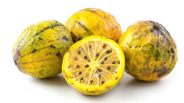 Peumo fruit on white background