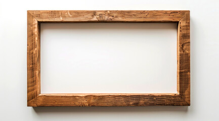 Fototapeta premium frame wooden on white background