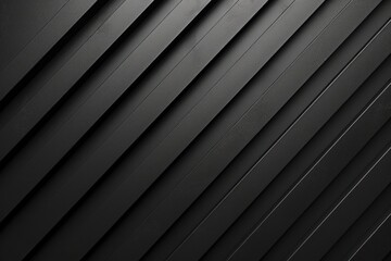 Obraz premium Dark grey abstract geometric background, black carbon diagonal lines, monochrome backdrop dark theme