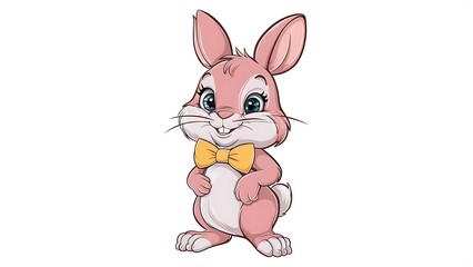 Fototapeta premium Cute bunny rabbit Cartoon Vector Icon Illustration