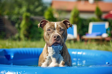 Abnormal heat, rescuing animals in the heat in the pool