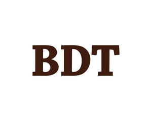 BDT Logo design vector template. BDT Logo design.