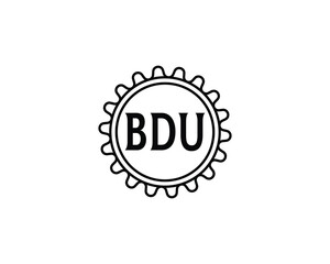 BDU Logo design vector template. BDU logo design.