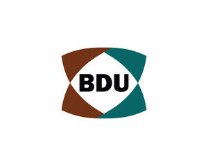 BDU Logo design vector template. BDU logo design.