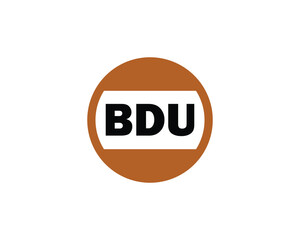 BDU Logo design vector template. BDU logo design.