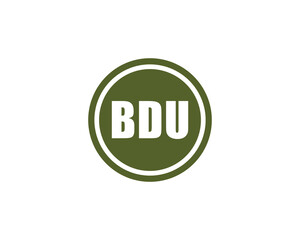 BDU Logo design vector template. BDU logo design.