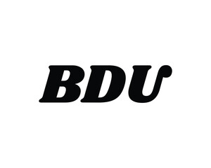 BDU Logo design vector template. BDU logo design.