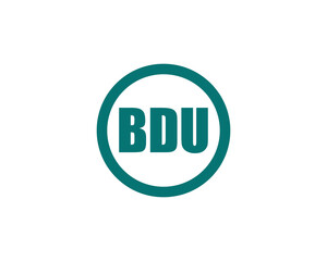 BDU Logo design vector template. BDU logo design.