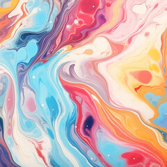 Iridescent Fluid Art Abstract