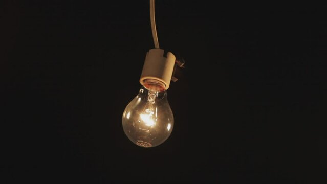 Blood Splash on Light Bulb That Flickers