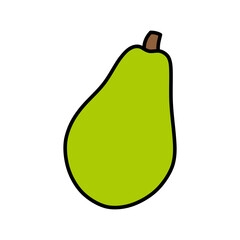 flat papaya illustration
