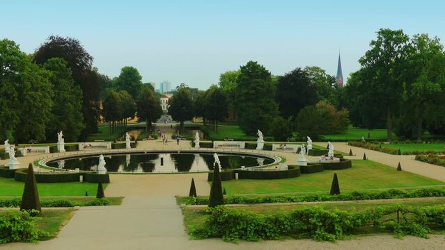 Sanssouci is summer palace in Potsdam, Germany
