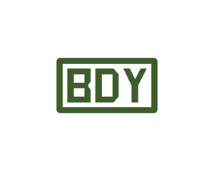 BDY Logo design vector template. BDY logo design.